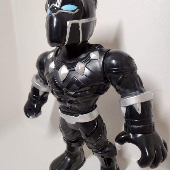 10" BLACK PANTHER Marvel Super Hero Mega Mighties 2018 action Figure Three point - Picture 8 of 14